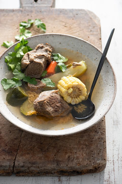 Caldo de res (Mexican beef soup)