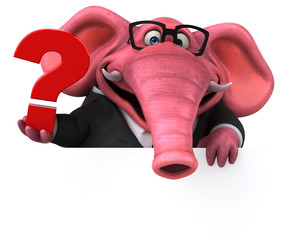 Pink elephant - 3D Illustration
