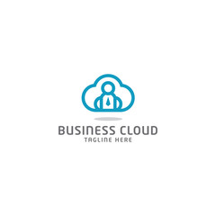 business cloud logo vector icon illustration