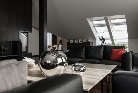 Stylish interior of living room