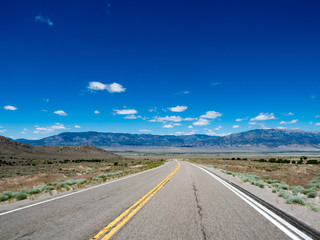 Lonely stretch of road between Ely, Nevada and West Wendover, Nevada on US Route 93