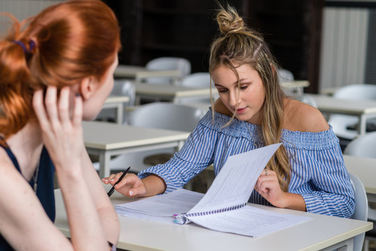 students working together in a classroom