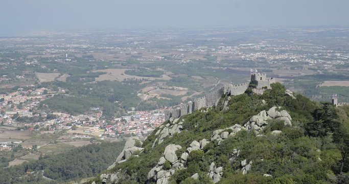 The Medieval "castle Of The Moors" (Castelo dos Mouros) In Sintra, Portugal.