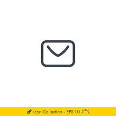 Mail Icon / Vector - In Line / Stroke Design