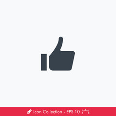 Like or Thumbs Up Icon / Vector