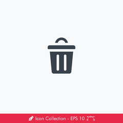 Trash or Bin Icon / Vector