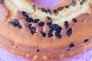 cake with blueberries