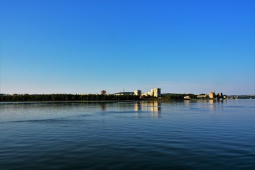 Obraz premium Danube in Ostrov in Romania