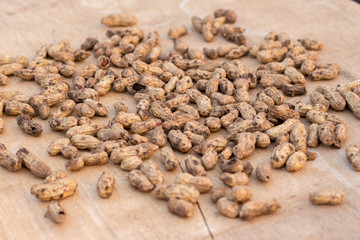 walnuts on wooden table