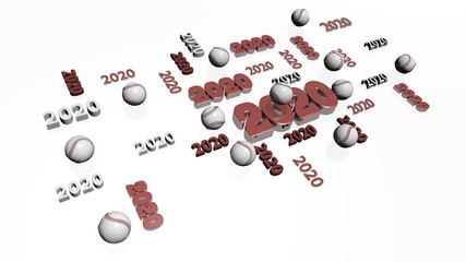 Lots of Baseball 2020 Designs with several Balls