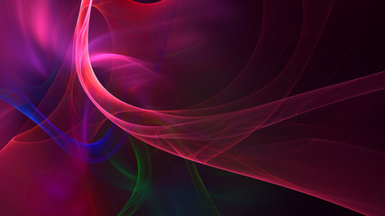 3D rendering abstract fractal technology wallpaper 