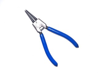 External circlip pliers on a white background.  