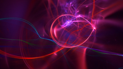 3D rendering abstract fractal technology wallpaper 