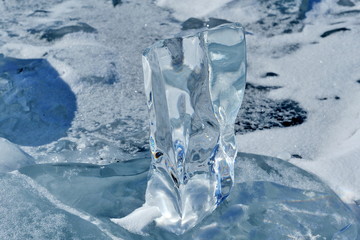  Crystal diaphanous ice on Lake Baikal.