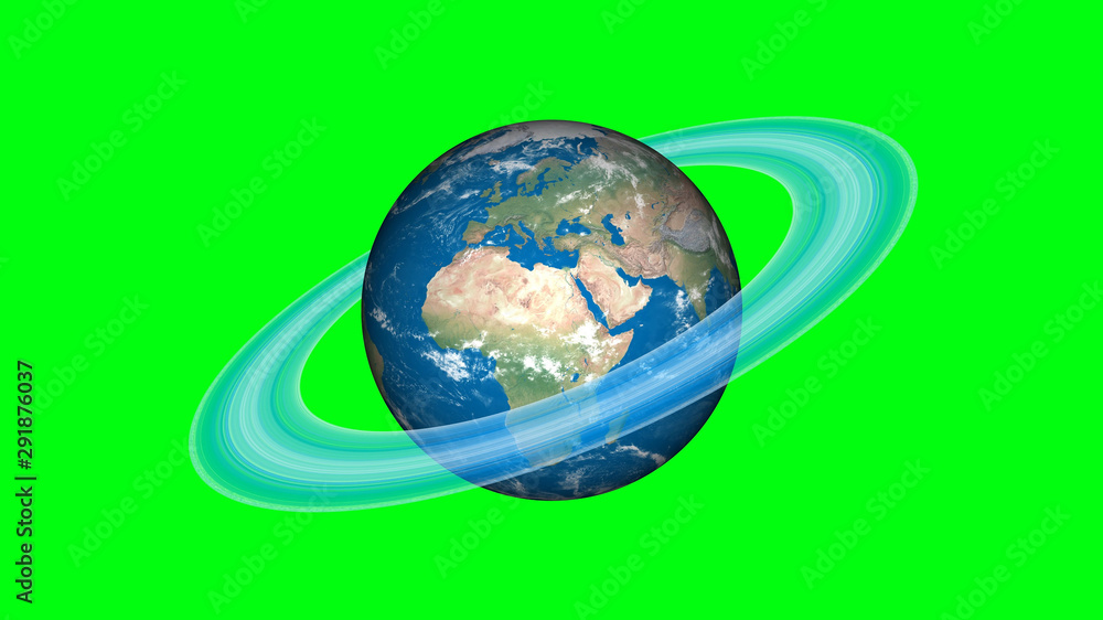 Canvas Prints if world has a saturn rings. surrealistic 3d rendering, fantasy animation. world with saturn's ice r