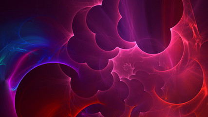3D rendering abstract fractal technology wallpaper 