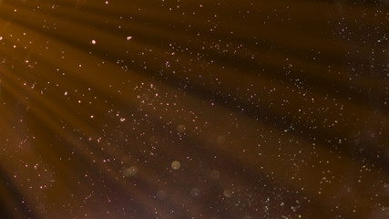 shiny spotlight background. Abstract flare, glitter and glowing rays lights object on black screen. 