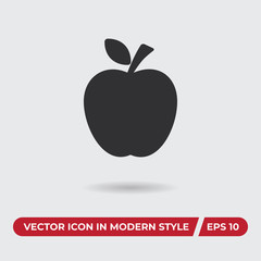Apple vector icon in modern style for web site and mobile app