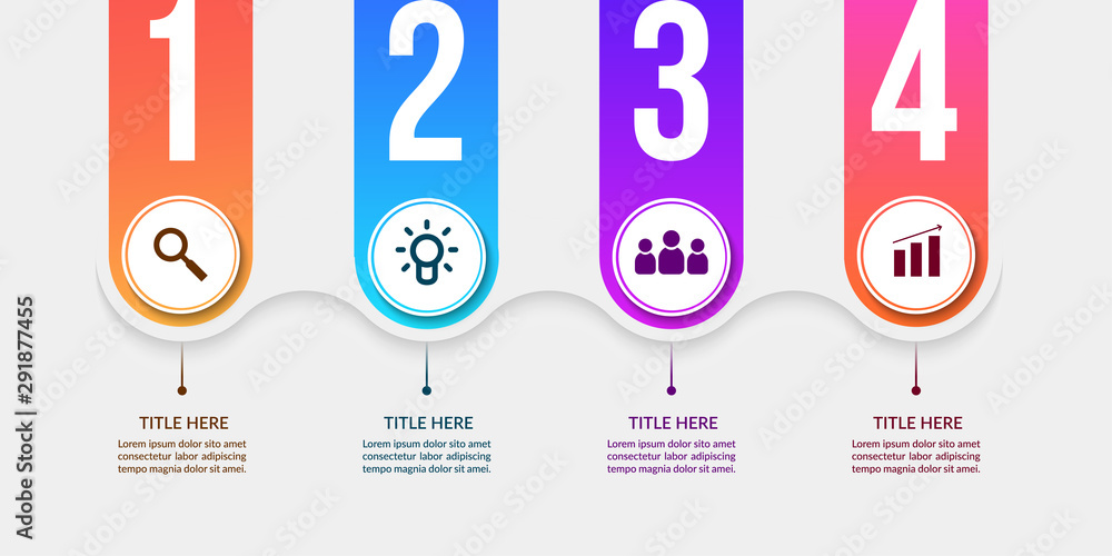 Poster modern workflow infographic template, business process graphic with multiple option
