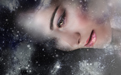 The snow queen looks down