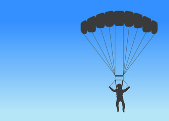 パラシュート　シルエット