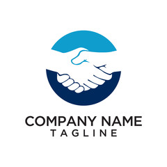 hand shake logo vector