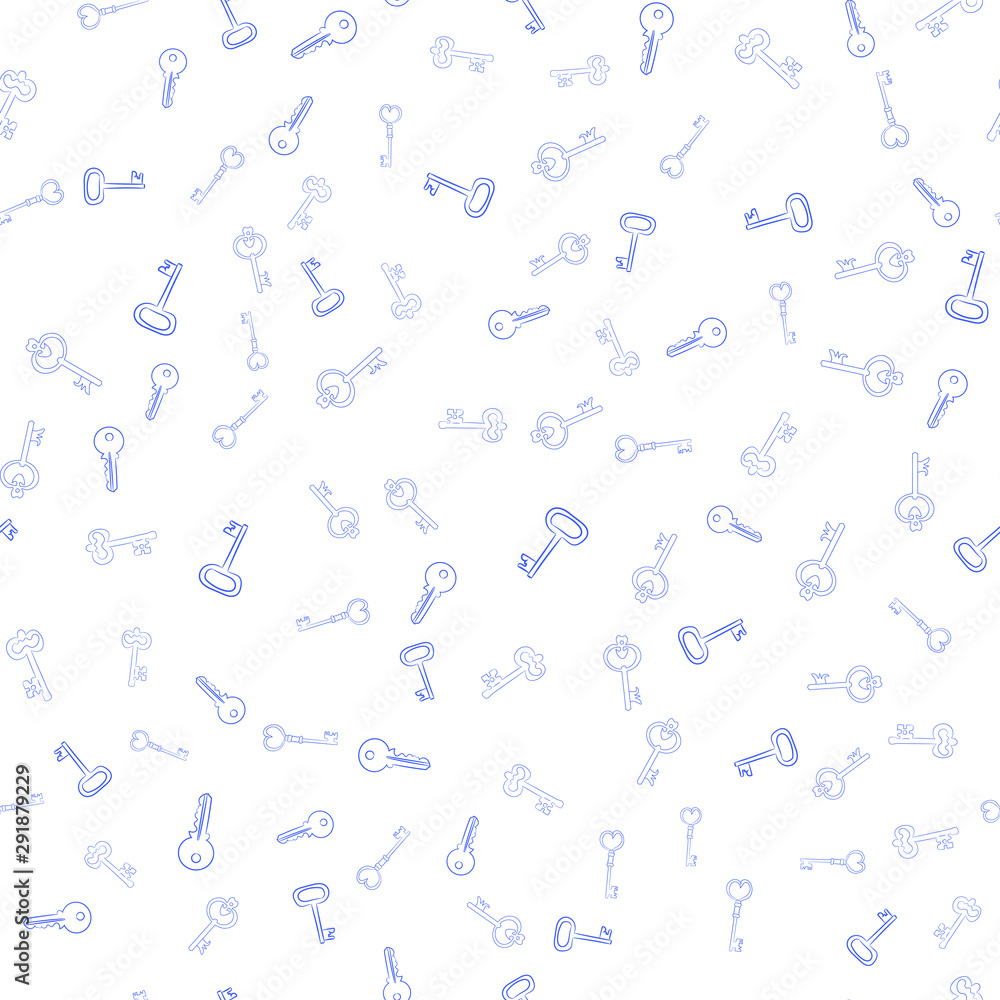 Poster seamless vector pattern with keys. texture for textile, wallpaper and backdrop
