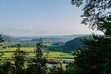 Panorama z góry Sobień