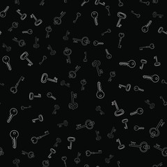 Seamless vector pattern with Keys. Texture for textile, wallpaper and backdrop