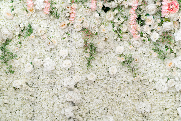 Obraz premium Beautiful flowers background for wedding scene.