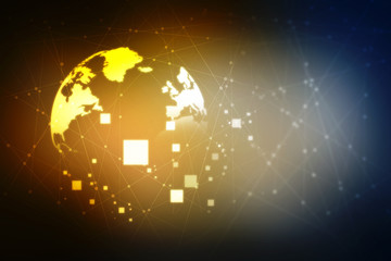 2d illustration world map abstract background