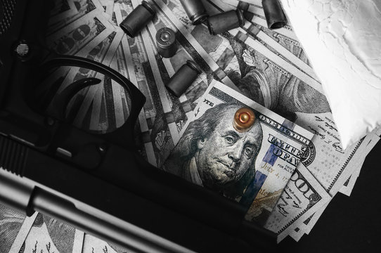 Money And Guns Wallpaper