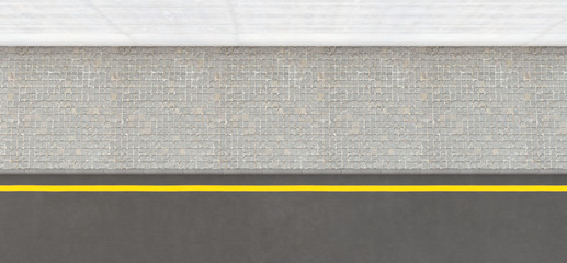 Fototapeta premium Pavement Street And Wall Backdrop