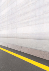 Fototapeta premium Pavement Street And Wall Backdrop