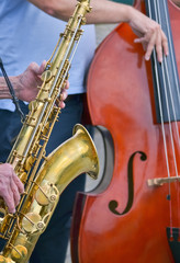 Obraz premium Two street musicians