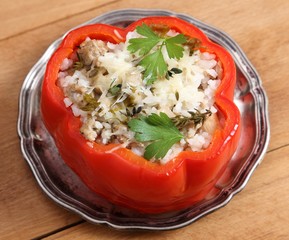 Stuffed pepper.