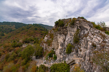 Rocks in the mountain during the autumn