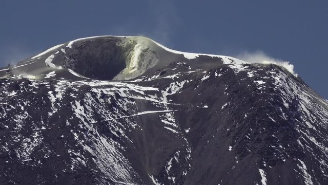 Putana volcano crater long shot view