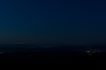 Panorama z Bezmiechowej wieczorem 