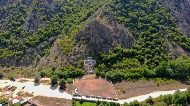 Flight over Rupite in Bulgaria during the summer