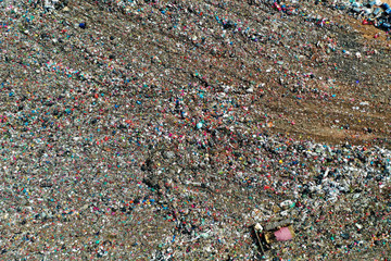 Plastic pollution crisis. Landfill in Malaysia