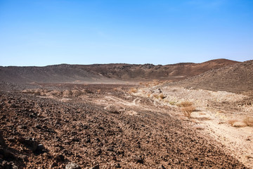 One of many volcanic craters in Harrat Kishb. Makkah Province, Saudi Arabia