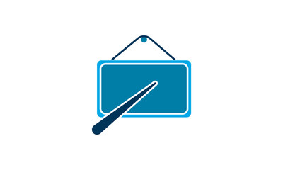  Presentation board vector icon.