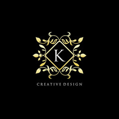 Letter K Luxury Boutique Gold Logo