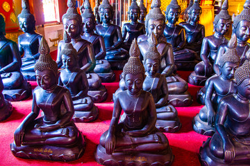 Black Buddha statue in Phra Nang Din temple