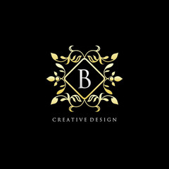 Letter B Luxury Boutique Gold Logo