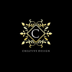 Letter C Luxury Boutique Gold Logo