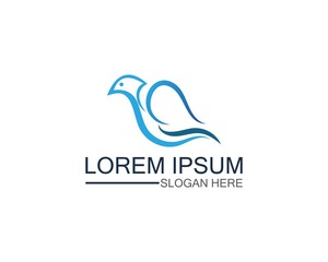 Obraz premium Bird logo template design vector, concept creative icon