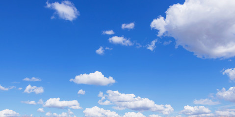 Beautiful blue sky and white clouds background.