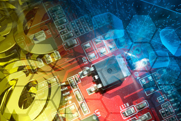 Electronic device, mail signs and digits